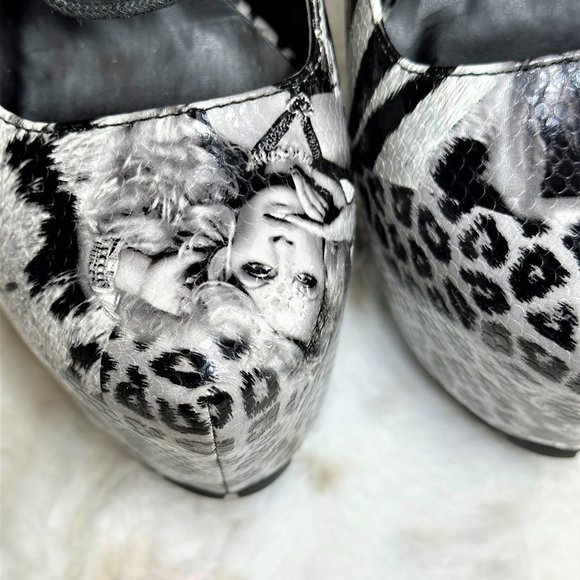 Privileged Platform Ankle Boots Animal Mag Print Lug Sole - Picture 9 of 15